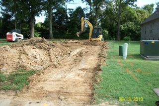drainage correction laser grading